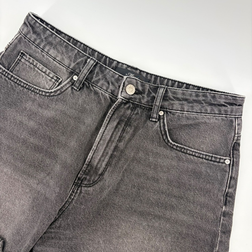 Mavi Denim Shorts Womens 29 Grey Millie High Rise Raw Hem Washed Cotton Casual